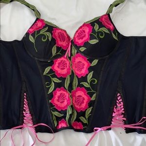 Embroidered corset